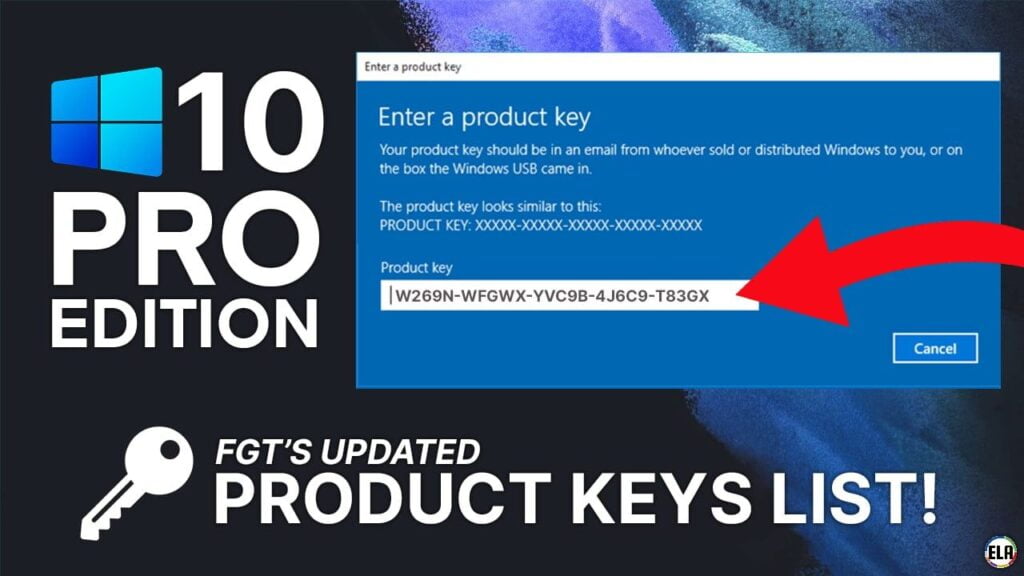Free product keys for Windows 10 Pro