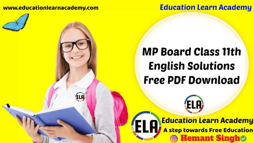 MP Board Class 11th English Solutions Free PDF Download