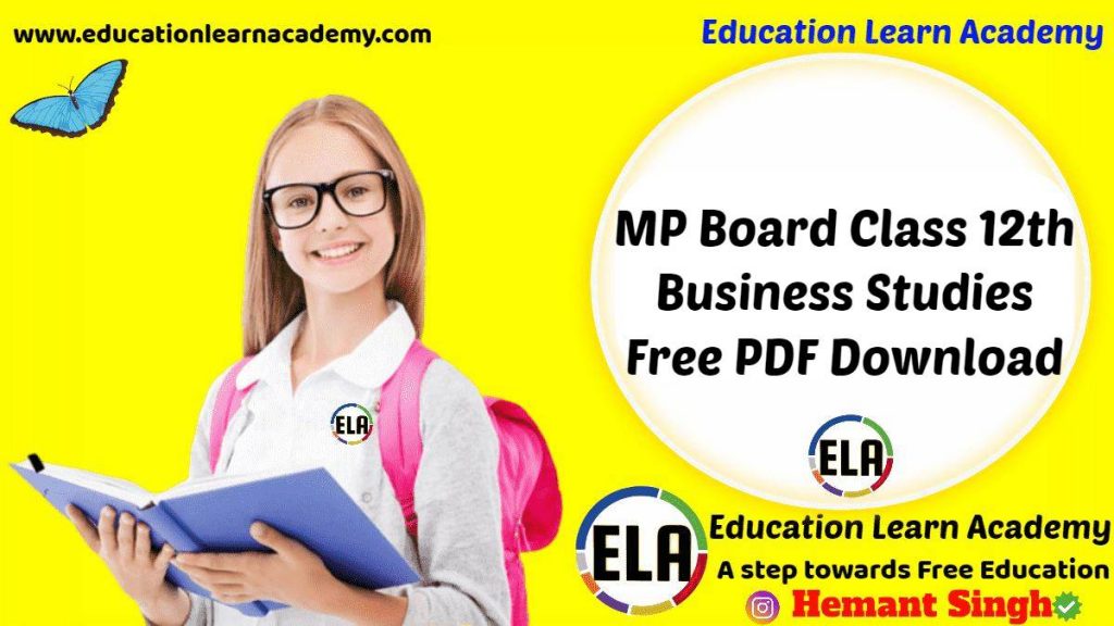 MP Board Class 12th Business Studies Free PDF Download