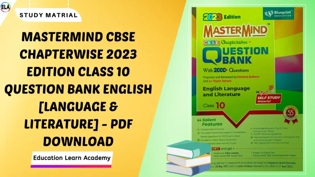 MasterMind CBSE Chapterwise 2023 Edition Class 10 Question Bank English [Language & Literature] - PDF Download