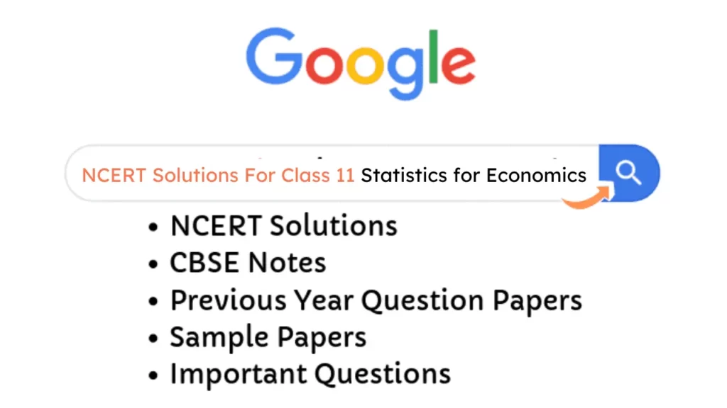 NCERT Solutions For Class 11 Statistics for Economics PDF 