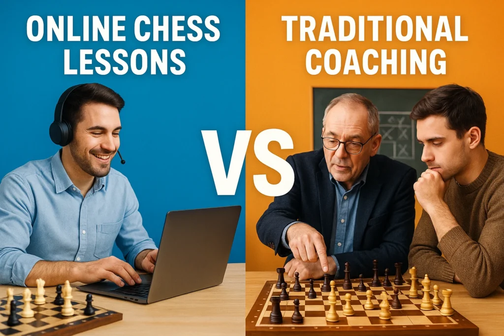 Online Chess Lessons vs Traditional Coaching: Which Works Best? 1 Online Chess Lessons vs Traditional Coaching